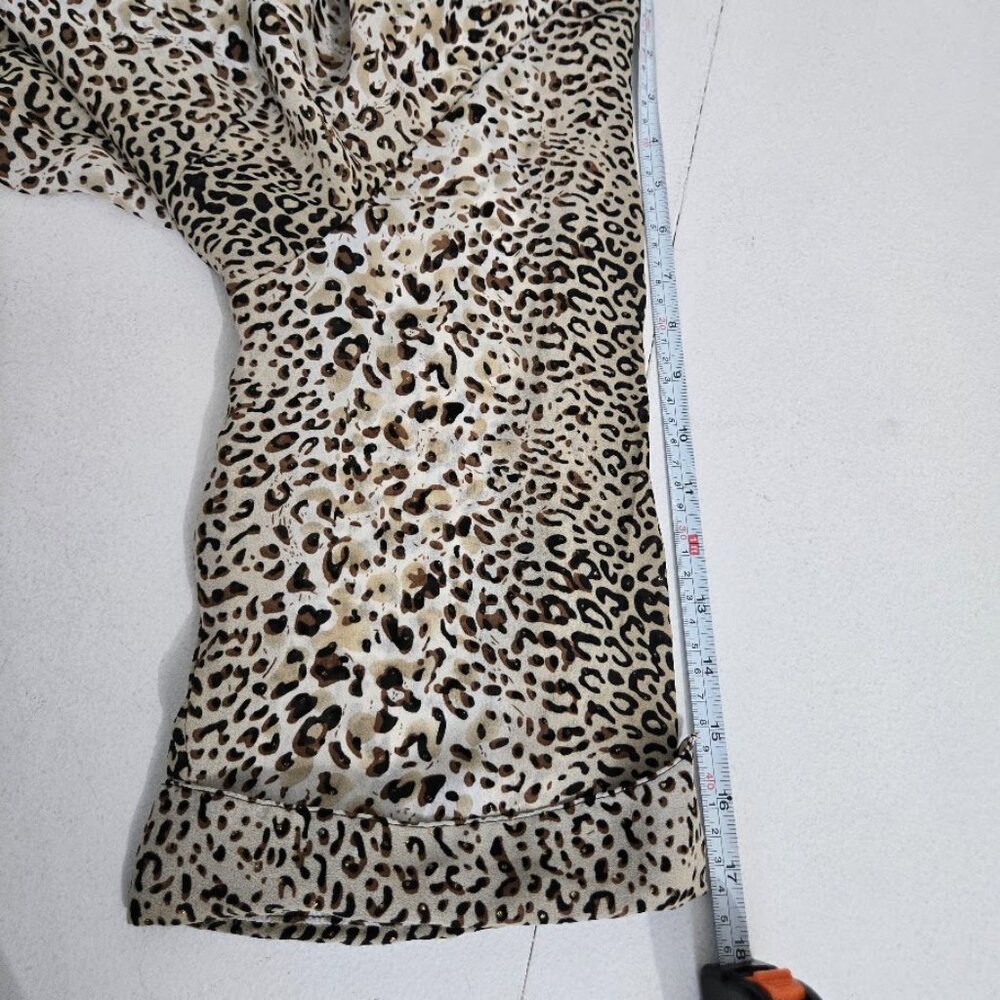 Maggie Barnes Womens Button Up Animal Print Top Size 3X Leopard Mob Wife Office - Picture 8 of 10